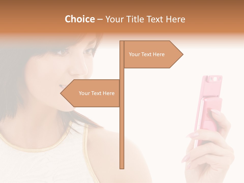 Sms Chatting Pink PowerPoint Template