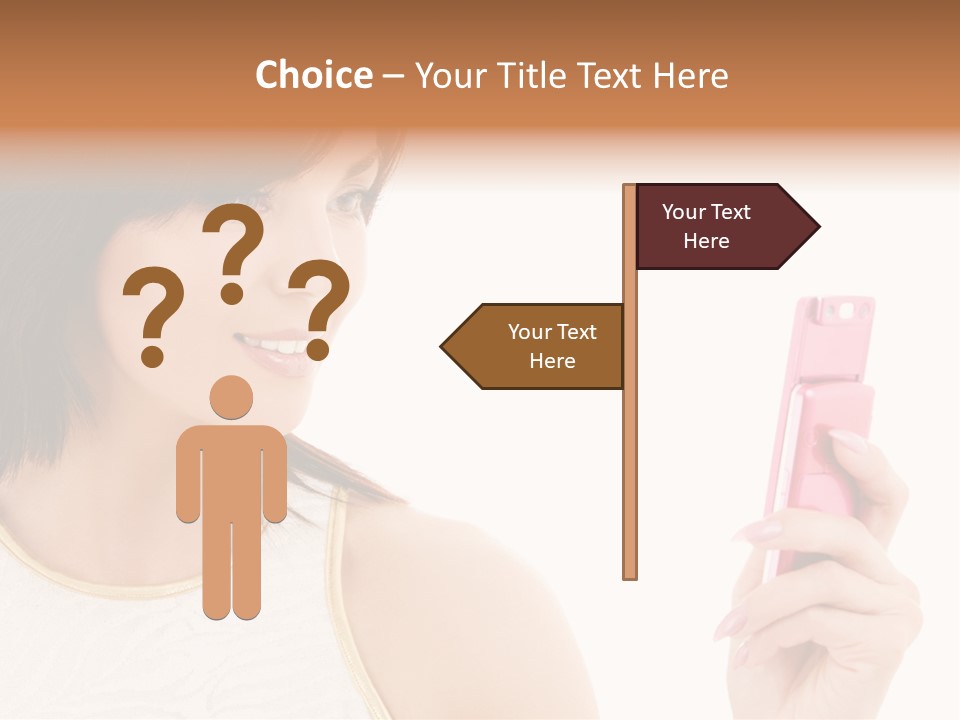 Sms Chatting Pink PowerPoint Template