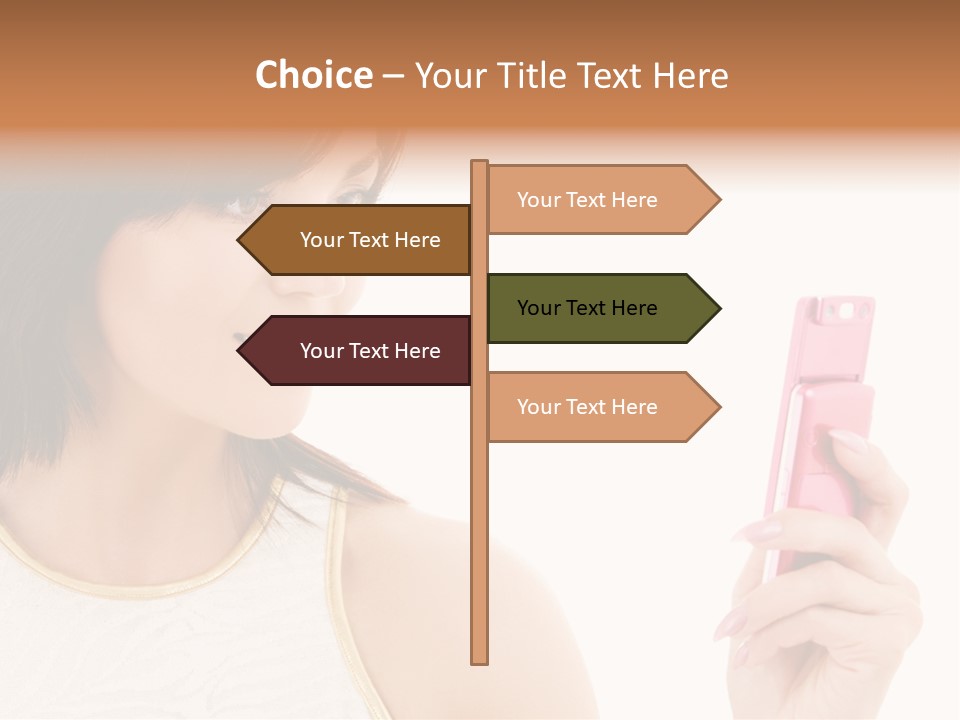 Sms Chatting Pink PowerPoint Template