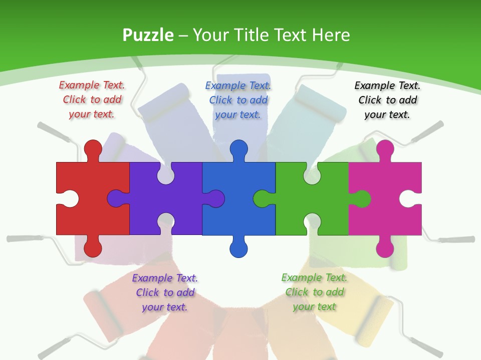 Green Rollers Wheel PowerPoint Template