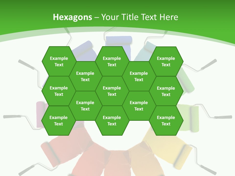 Green Rollers Wheel PowerPoint Template