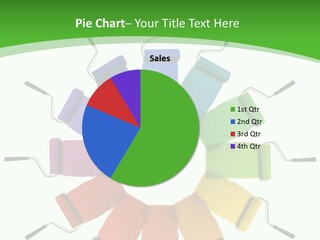 Green Rollers Wheel PowerPoint Template