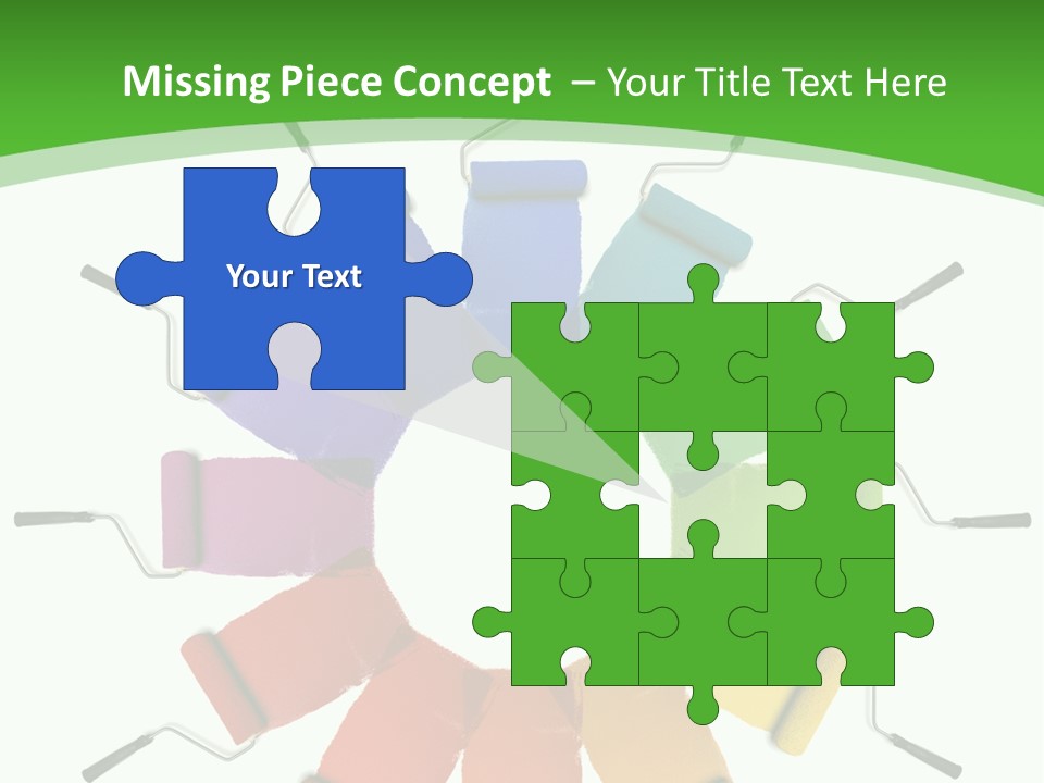 Green Rollers Wheel PowerPoint Template