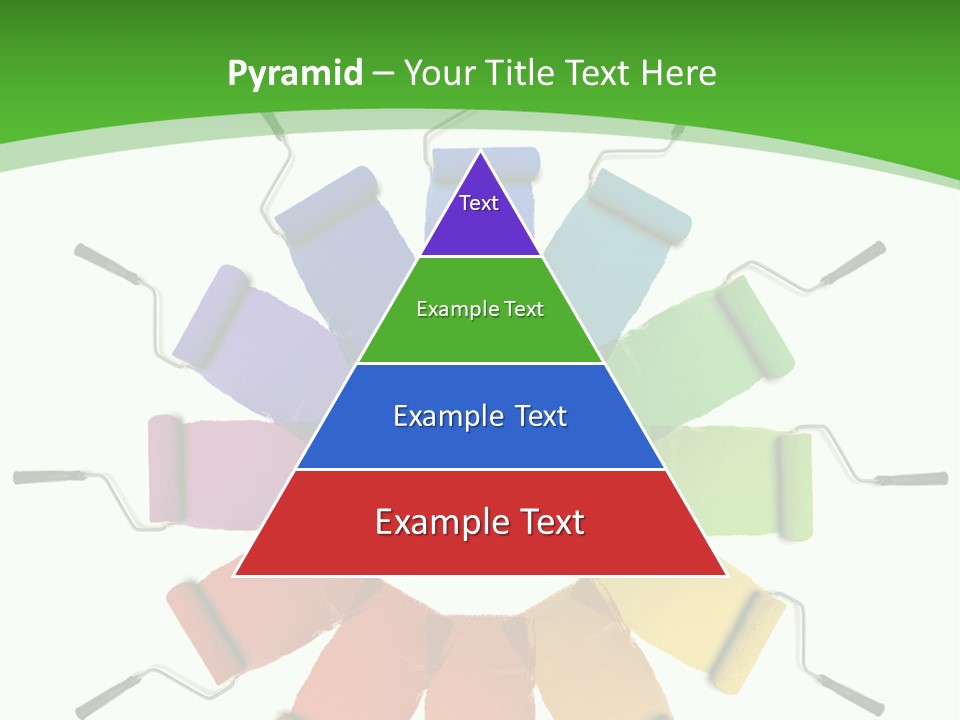 Green Rollers Wheel PowerPoint Template