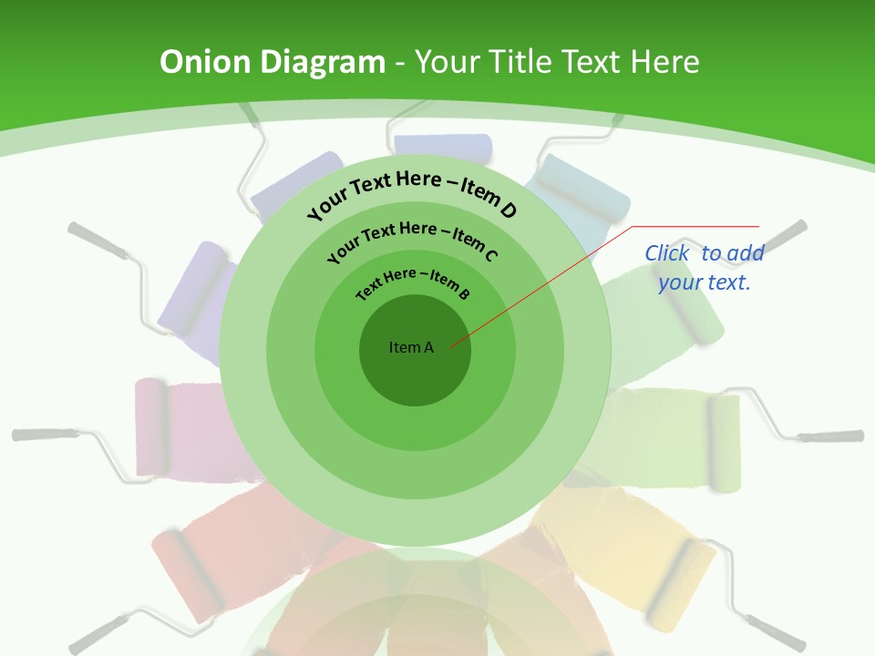 Green Rollers Wheel PowerPoint Template