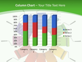 Green Rollers Wheel PowerPoint Template