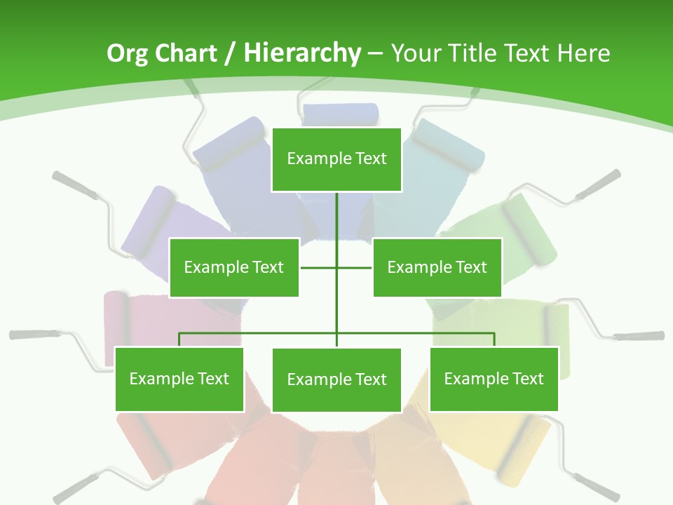 Green Rollers Wheel PowerPoint Template
