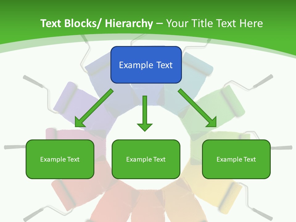 Green Rollers Wheel PowerPoint Template