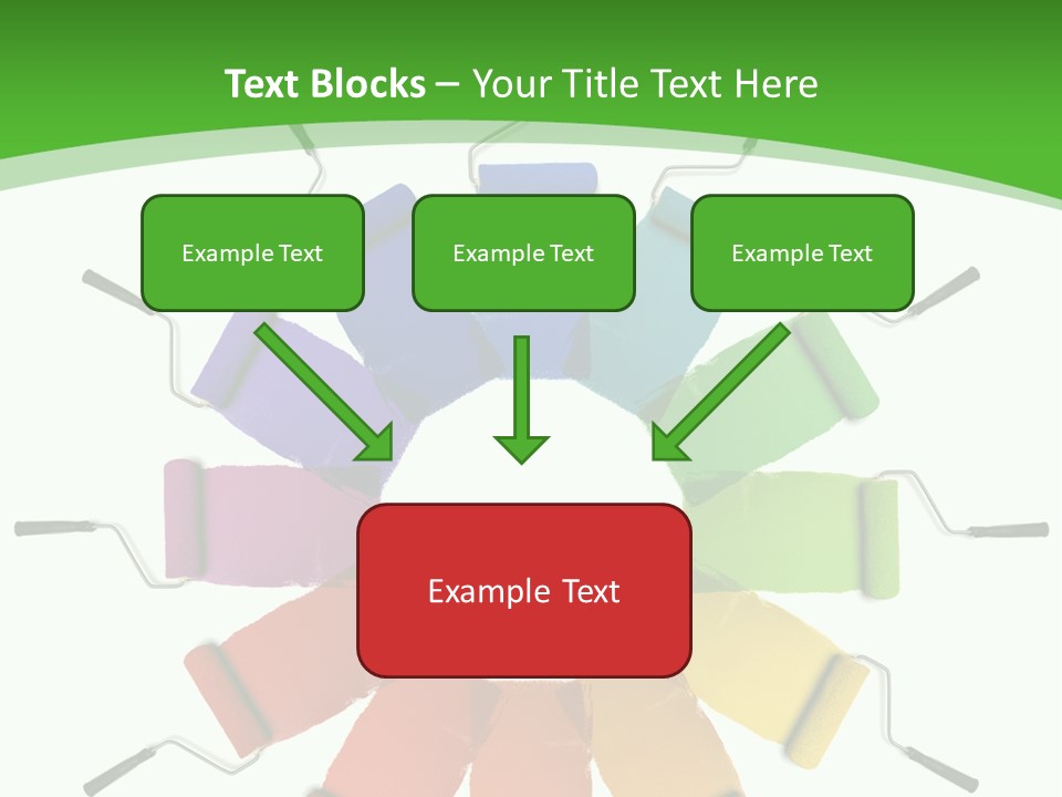 Green Rollers Wheel PowerPoint Template