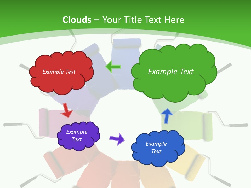 Green Rollers Wheel PowerPoint Template