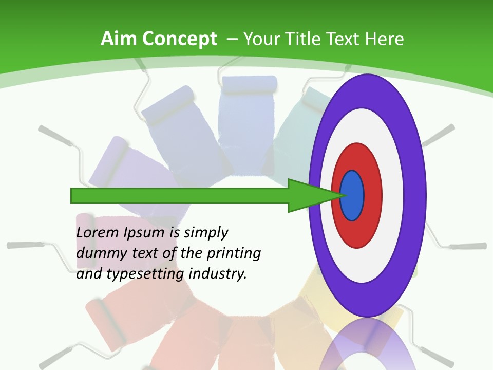 Green Rollers Wheel PowerPoint Template