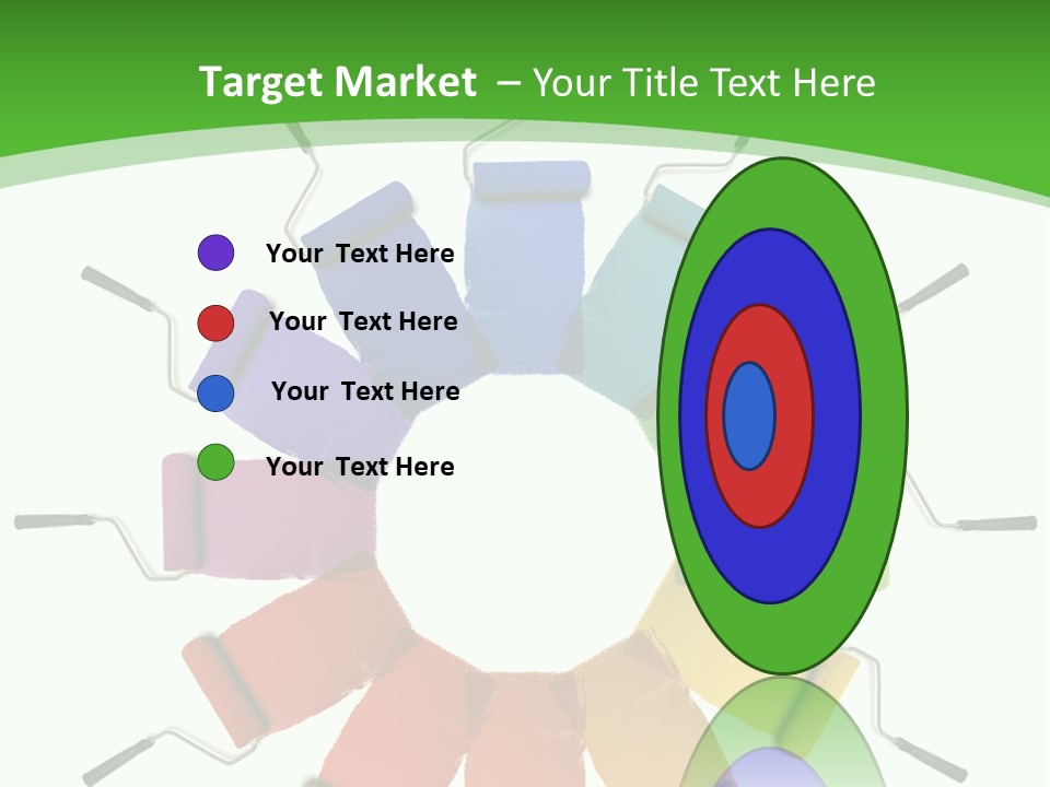 Green Rollers Wheel PowerPoint Template