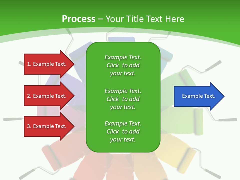 Green Rollers Wheel PowerPoint Template