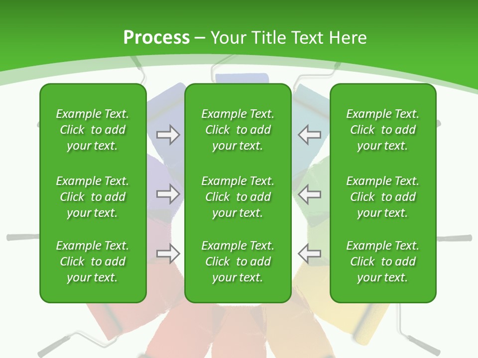 Green Rollers Wheel PowerPoint Template