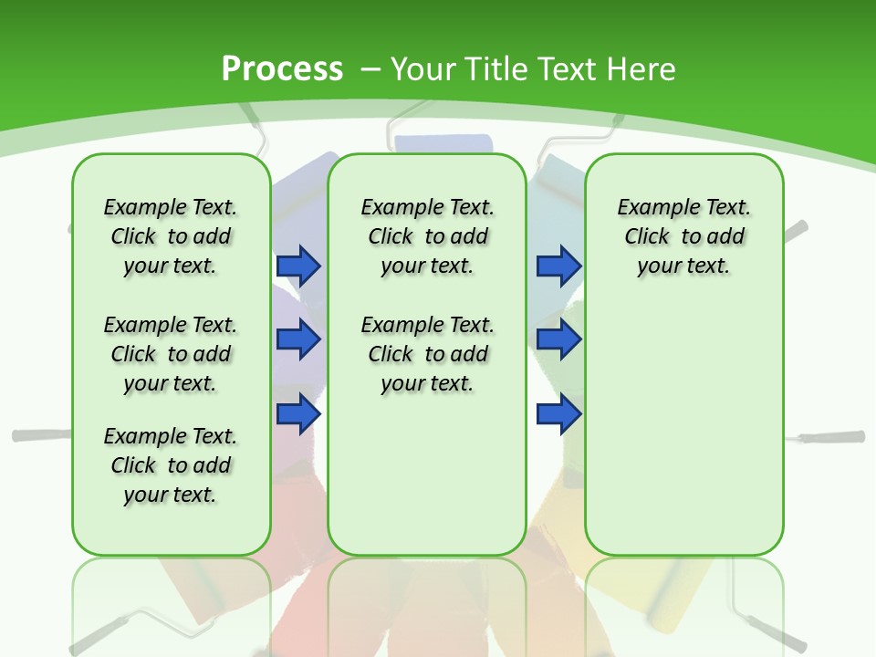 Green Rollers Wheel PowerPoint Template