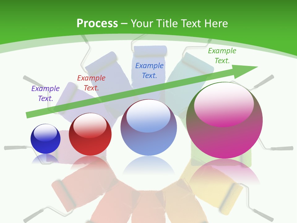 Green Rollers Wheel PowerPoint Template