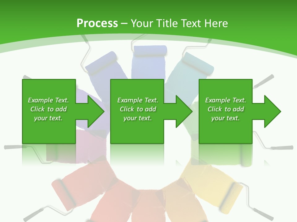 Green Rollers Wheel PowerPoint Template