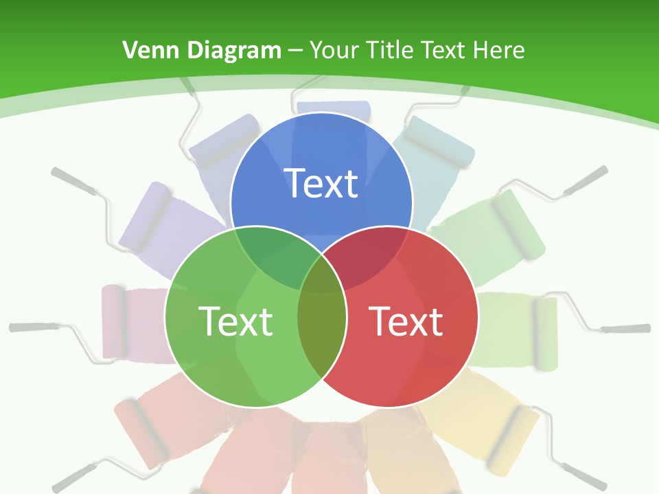Green Rollers Wheel PowerPoint Template