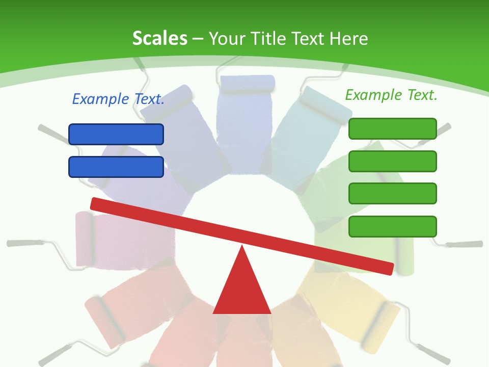 Green Rollers Wheel PowerPoint Template
