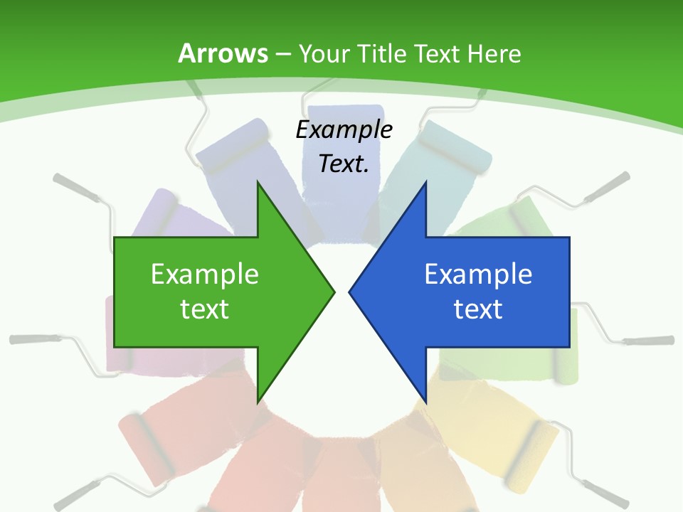 Green Rollers Wheel PowerPoint Template