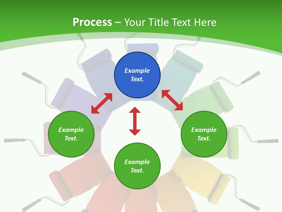 Green Rollers Wheel PowerPoint Template