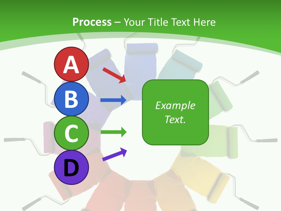 Green Rollers Wheel PowerPoint Template