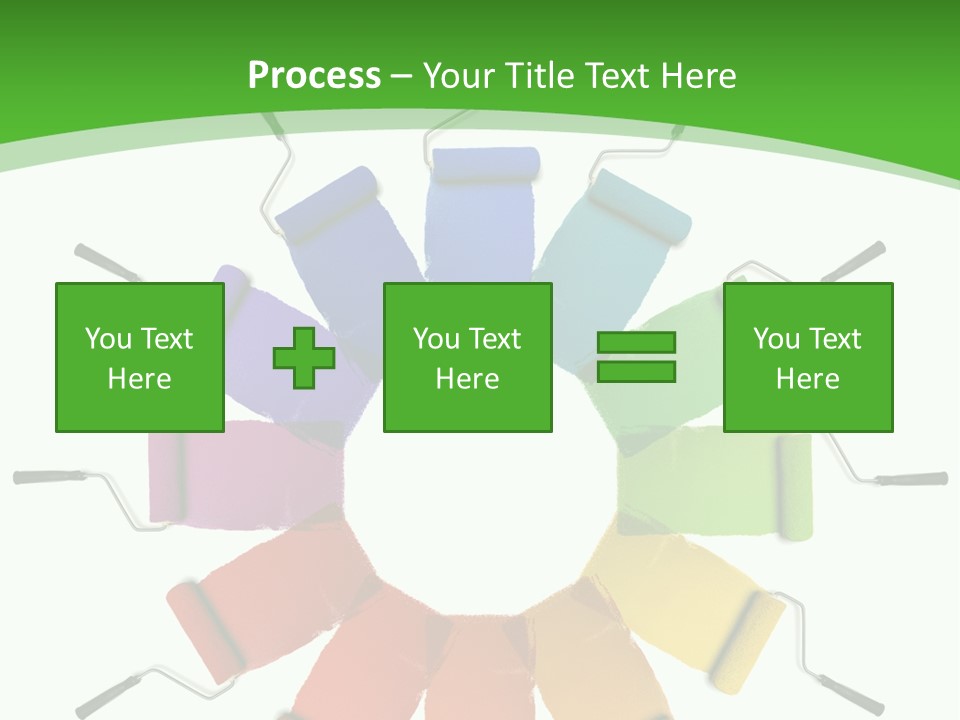 Green Rollers Wheel PowerPoint Template