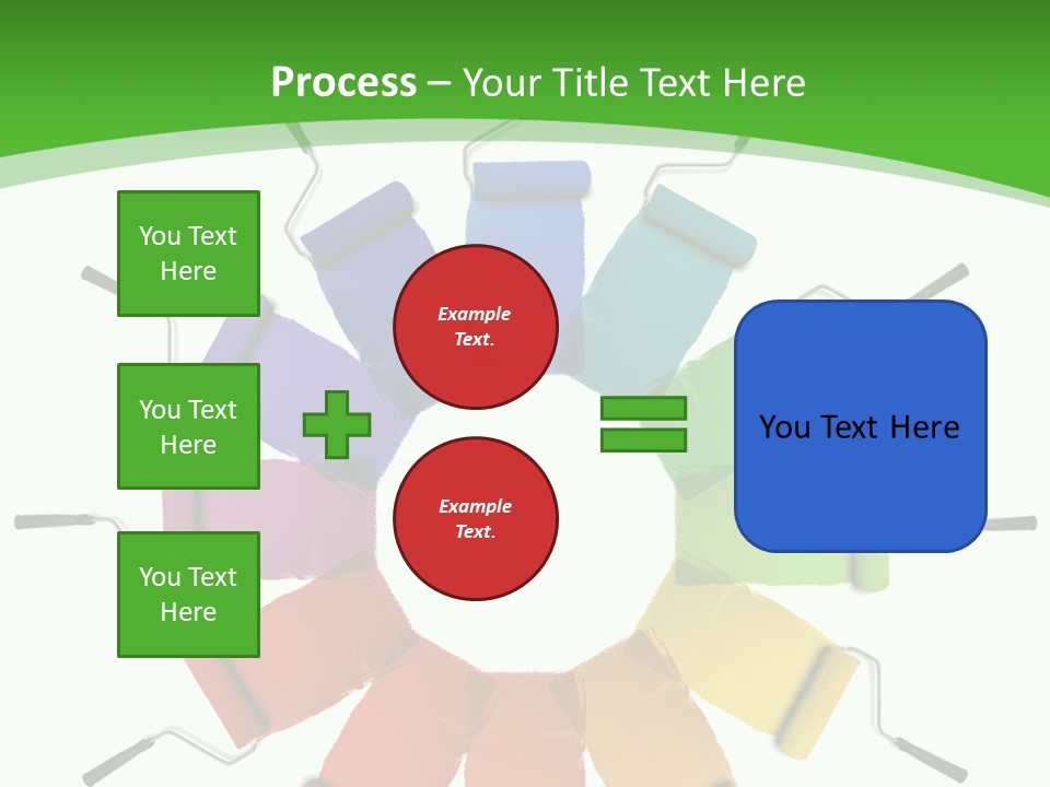 Green Rollers Wheel PowerPoint Template