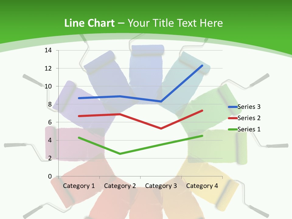 Green Rollers Wheel PowerPoint Template