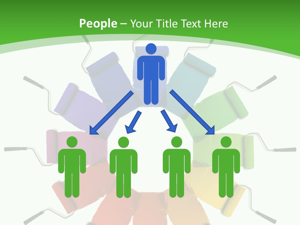 Green Rollers Wheel PowerPoint Template