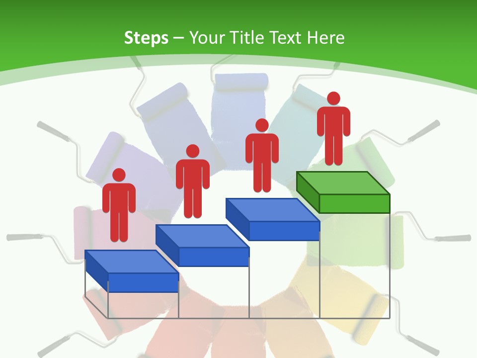 Green Rollers Wheel PowerPoint Template