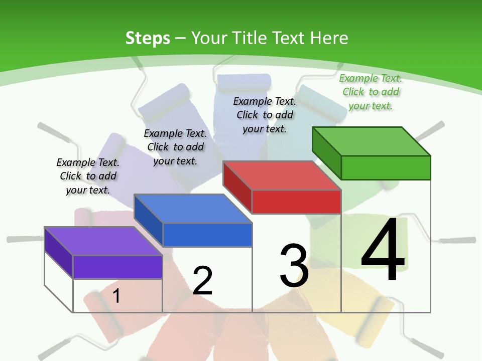Green Rollers Wheel PowerPoint Template