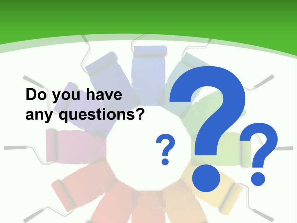 Green Rollers Wheel PowerPoint Template