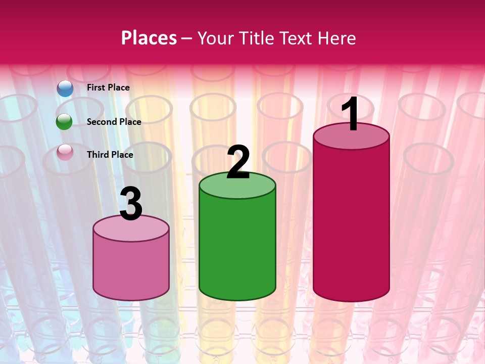 A Group Of Colored Pens With A Pink Background PowerPoint Template