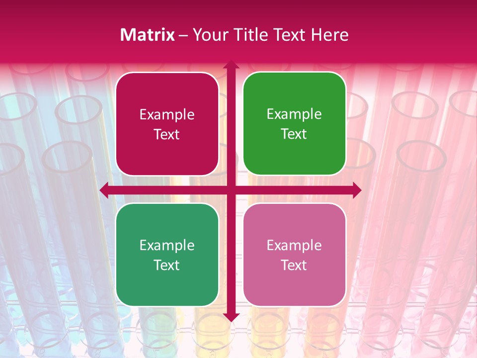 A Group Of Colored Pens With A Pink Background PowerPoint Template