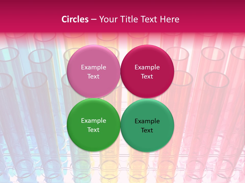 A Group Of Colored Pens With A Pink Background PowerPoint Template