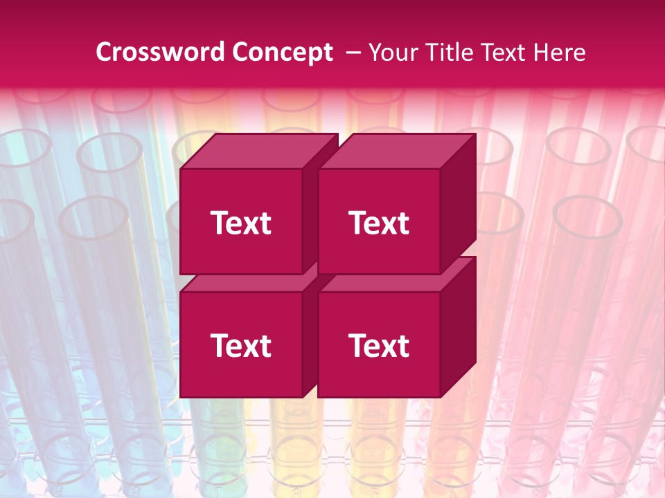 A Group Of Colored Pens With A Pink Background PowerPoint Template