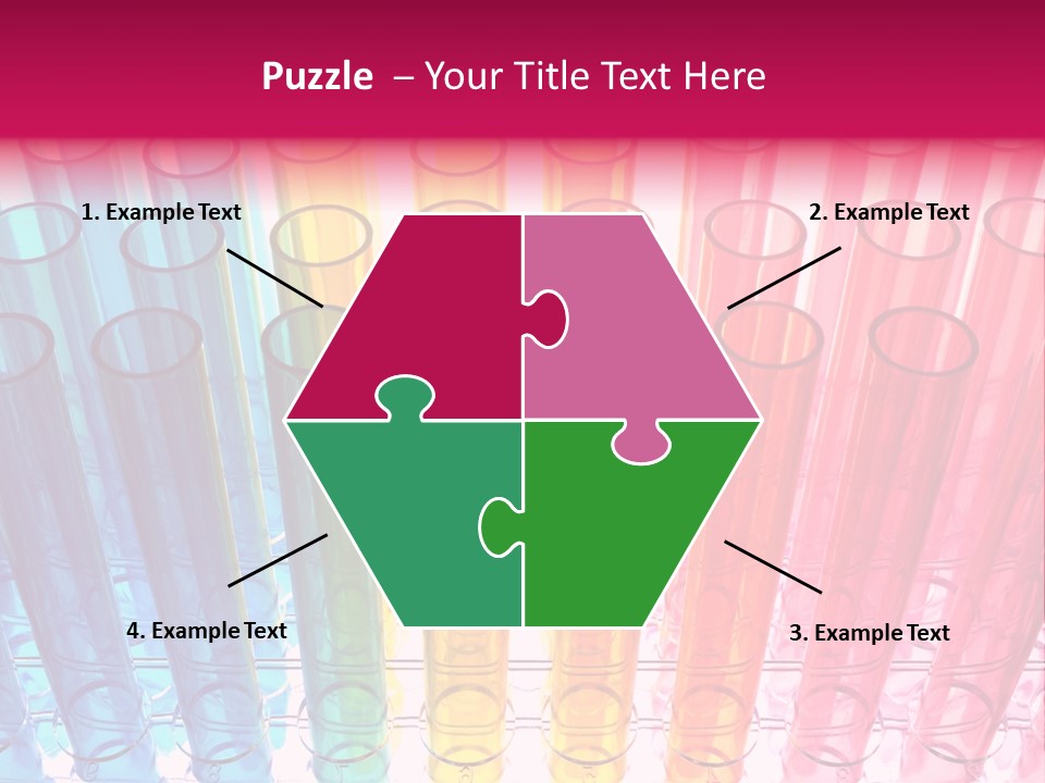 A Group Of Colored Pens With A Pink Background PowerPoint Template