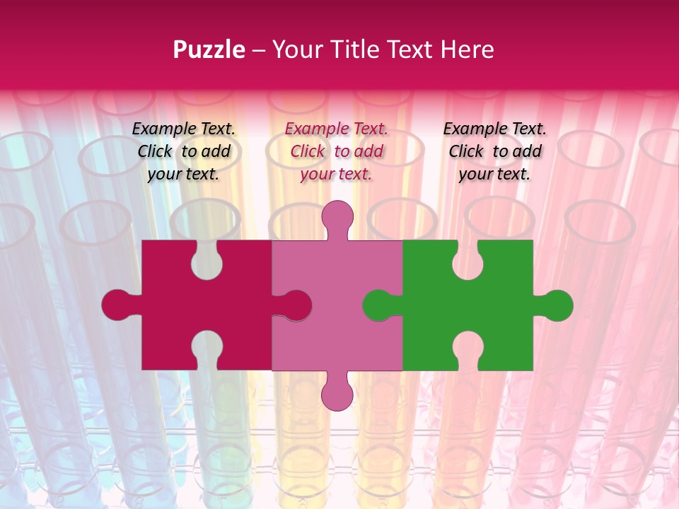 A Group Of Colored Pens With A Pink Background PowerPoint Template