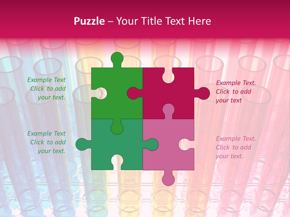 A Group Of Colored Pens With A Pink Background PowerPoint Template