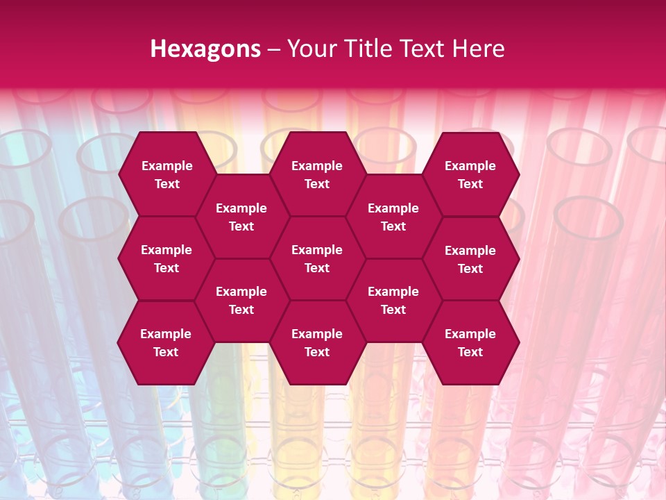 A Group Of Colored Pens With A Pink Background PowerPoint Template