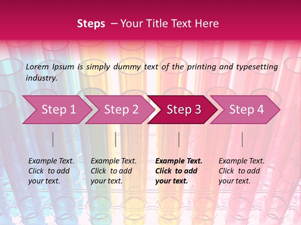 A Group Of Colored Pens With A Pink Background PowerPoint Template