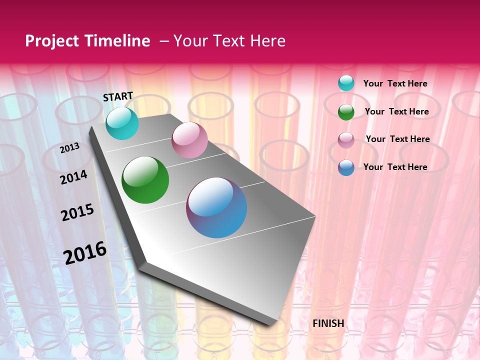 A Group Of Colored Pens With A Pink Background PowerPoint Template