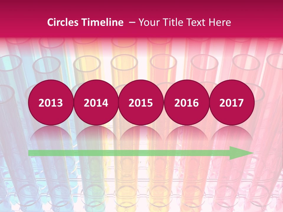 A Group Of Colored Pens With A Pink Background PowerPoint Template