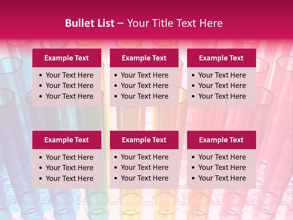 A Group Of Colored Pens With A Pink Background PowerPoint Template