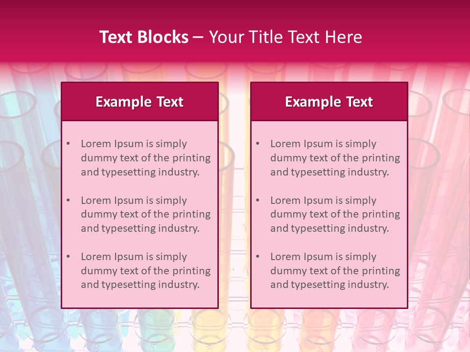 A Group Of Colored Pens With A Pink Background PowerPoint Template