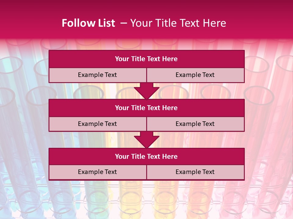 A Group Of Colored Pens With A Pink Background PowerPoint Template