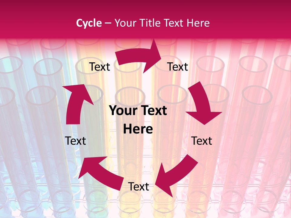 A Group Of Colored Pens With A Pink Background PowerPoint Template