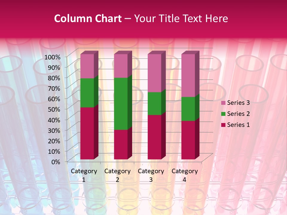 A Group Of Colored Pens With A Pink Background PowerPoint Template