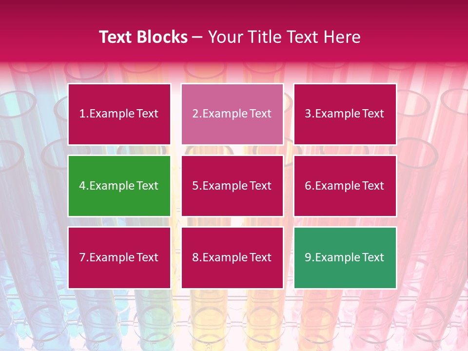 A Group Of Colored Pens With A Pink Background PowerPoint Template